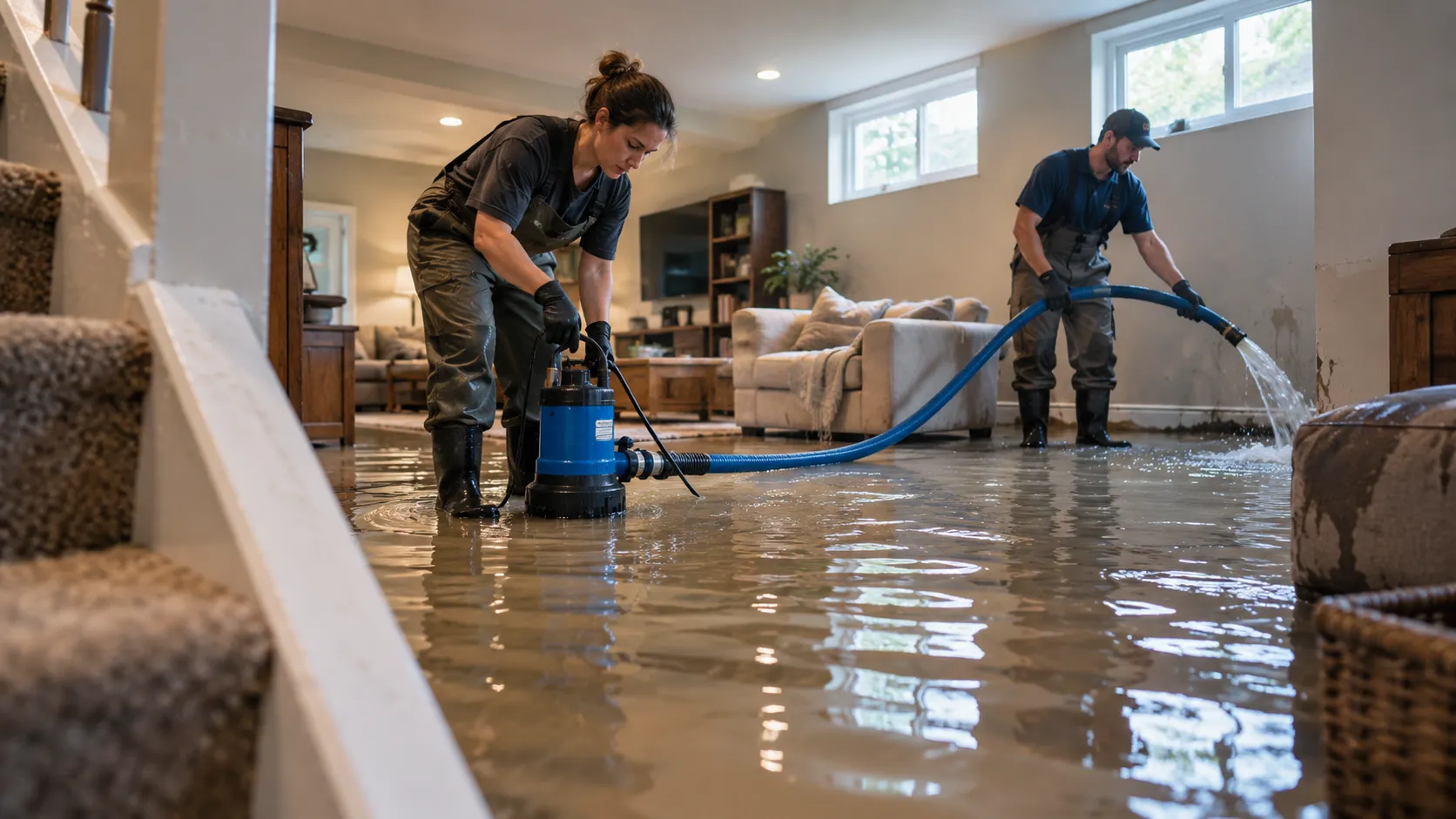 Flooded Basement Cleanup in Stockton, CA